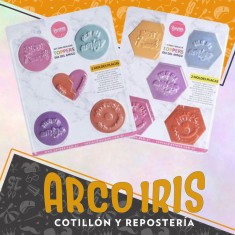 Set Placas Topper Amistad X 2 Parpen Cristal