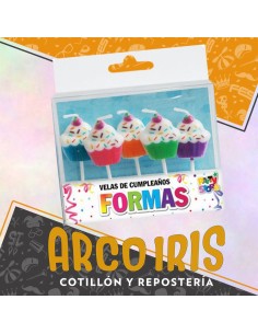 Vela Con Formas Cup Cake X 5 - Party Store