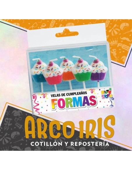 Vela Con Formas Cup Cake X 5 - Party Store