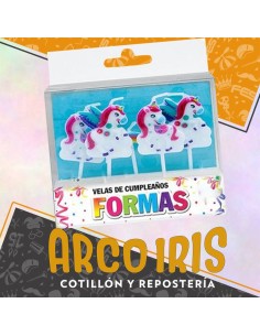Vela Con Formas Unicornio X 5 - Party Store