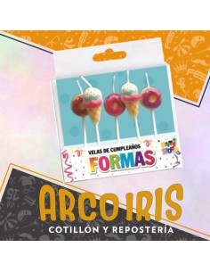 Vela Con Formas Donas/helados X 5 - Party Store