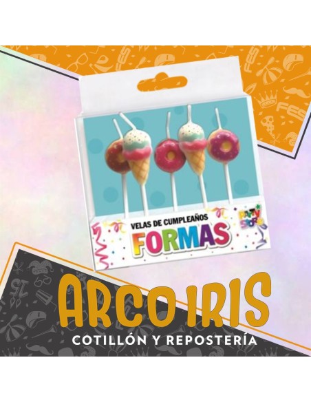Vela Con Formas Donas/helados X 5 - Party Store