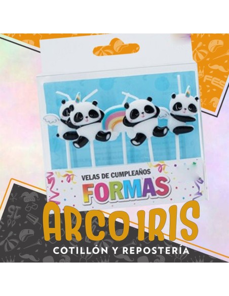 Vela Con Formas Panda X 5 - Party Store