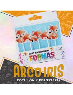 Vela Con Formas Zorrito X 5 - Party Store