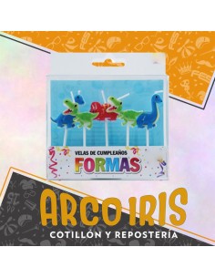 Vela Forma Dino X 5 - Party Store