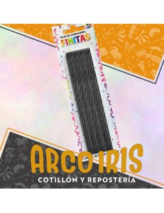 Vela Finitas Negras X 24 - Party Store