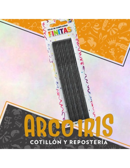 Vela Finitas Negras X 24 - Party Store