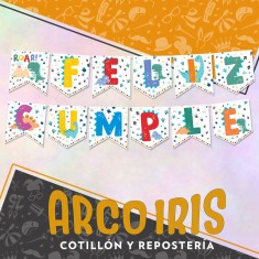 Banderin Feliz Cumple Dino Xu - Rondi