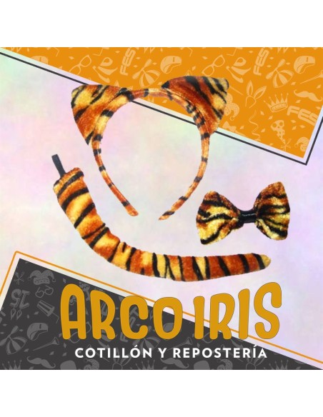 Set Tigre Vincha-cola Y Mono -