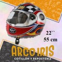 Mylar 22 Casco Motor Helmet Aga Globo Metalizado 55 Cm