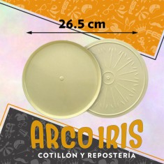 Bandeja Plastica Pastel/blanca Xu - 26.5 Cm Varios Colores Amarillo-verde-lila-rosa 2