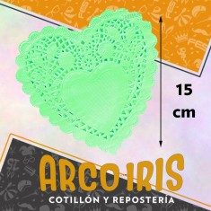 Blonda Corazon Verde 15 Cm X 100 - San Patricio