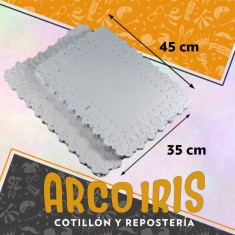 Blonda Rectangular Blanca 35 X 45 Cm X 10 - Blister