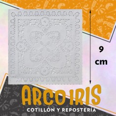 Blonda Cuadrada Blanca 9 Cm X 100