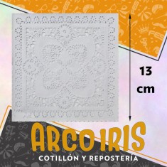 Blonda Cuadrada Blanca 13 Cm X 100