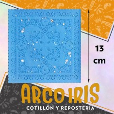 Blonda Cuadrada Celeste 13 Cm X 100