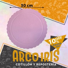 Bandeja Redonda 30 Cm Rosa Mate Xu +10-10% Promo Por Cantidad