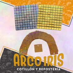 Lentejuelones Cuadrados X 100 - Para Panel Magico Shimmer Wall Dorado/plateado/rosa Gold/blanco Tornasolado Consultar Disponi