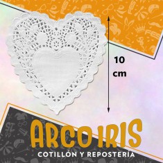 Blonda Corazon Blanca 10 Cm X 100