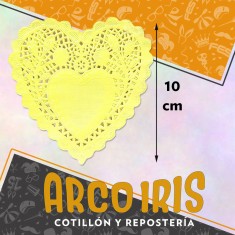 Blonda Corazon Amarilla 10 Cm X 100