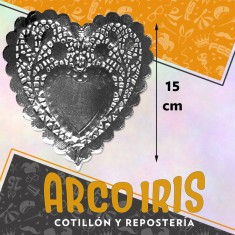 Blonda Corazon Plata 15 Cm X 100