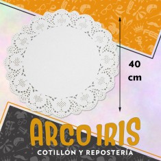 Blonda Redonda Blanca 40 Cm X 10 - Blister