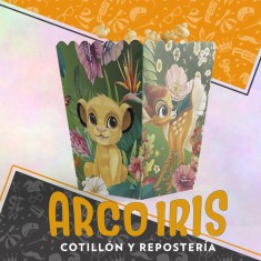 Rey Leon Pochoclera X 6 - Disney Selva Animalitos