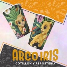 Rey Leon Vasos X 8 - Disney Selva Animalitos