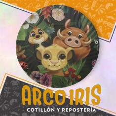 Rey Leon Plato Carton X 8 - Disney Selva Animalitos