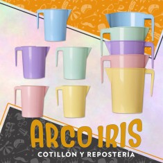 Jarra Flexible Pastel 1 Litro Xu - Varios Colores Amarillo-verde-lila-rosa