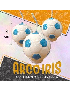 Vela Forma Pelota Chica 4 Cm - Argentina Mundial Bichito De Luz