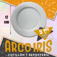 Plato 17 Cm Blanco X 50 +5-5% Promo Por Cantidad
