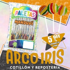 Paletas Paletitas Multicolor X 25 +24-5% Promo Por Cantidad Manduvi