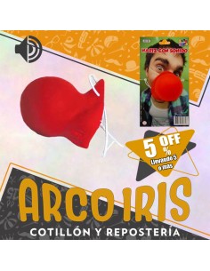 Nariz Payaso Con Sonido Xu +5-5% Con Chifle Grande Promo Por Cantidad Especial De Plastico Duro Tipoo Latex
