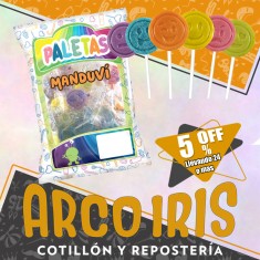 Paletas Caritas Colores X 25 +24-5% Promo Por Cantidad Manduvi