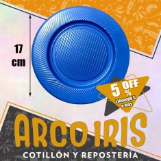 Plato 17 Cm Azul X 50 +5-5% Promo Por Cantidad