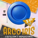 Plato 17 Cm Azul X 50 +5-5% Promo Por Cantidad