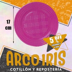 Plato 17 Cm Fucsia X 50 +5-5% Promo Por Cantidad