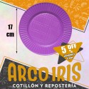 Plato 17 Cm Violeta X 50 +5-5% Promo Por Cantidad