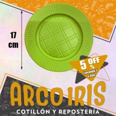 Plato 17 Cm Verde Manzana X 50 +5-5% Promo Por Cantidad