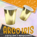 Vaso Polipapel Metal Dorado X 6 - Party Store