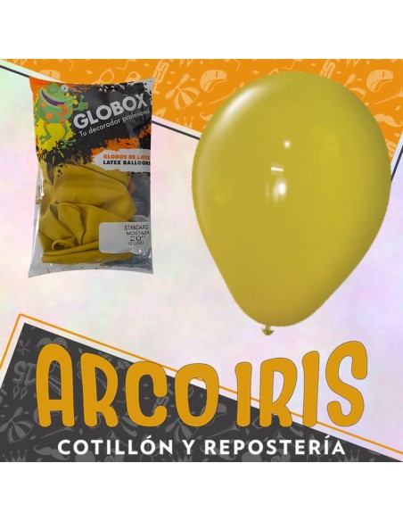 Globo Estandar 20 X 10 Mostaza - Globox