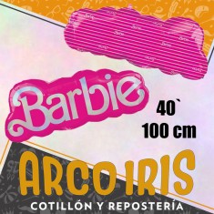 Mylar 40 Frase Barbie Metal Xu - 100 Cm Globo Metalizado Papel