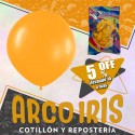 Globo Estandar 10 X 50 - Amarillo Huevo +10-5% Cat2 Promo Por Cantidad Disponible Por Color Y Multicolor Globolandia