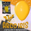 Globo Estandar 12 X 25 - Amarillo +10-5% Promo Por Cantidad Globolandia