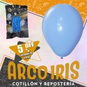 Globo Estandar 12 X 25 - Celeste +10-5% Promo Por Cantidad Globolandia