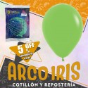 Globo Estandar 12 X 25 - Verde Claro +10-5% Promo Por Cantidad Globolandia