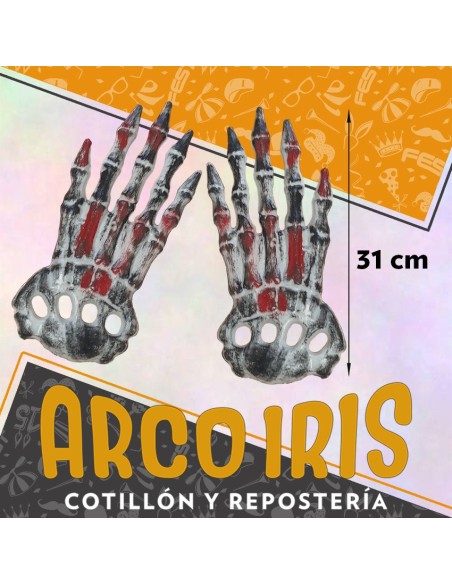 Garra Blanca X 2 - Con Sangre 31 Cm Halloween Stasio