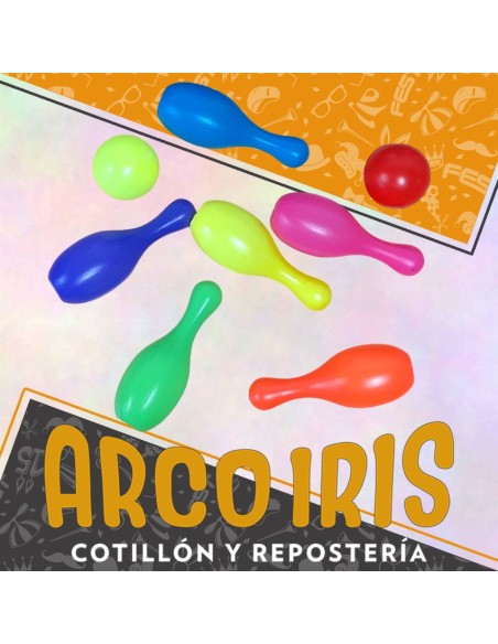 Set Bolos Con Pelota X 6 - Bolos De 8 Cm Stasio