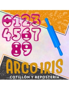 Cortantes Numeros Con Palo De Amasar Plasticos Stasio